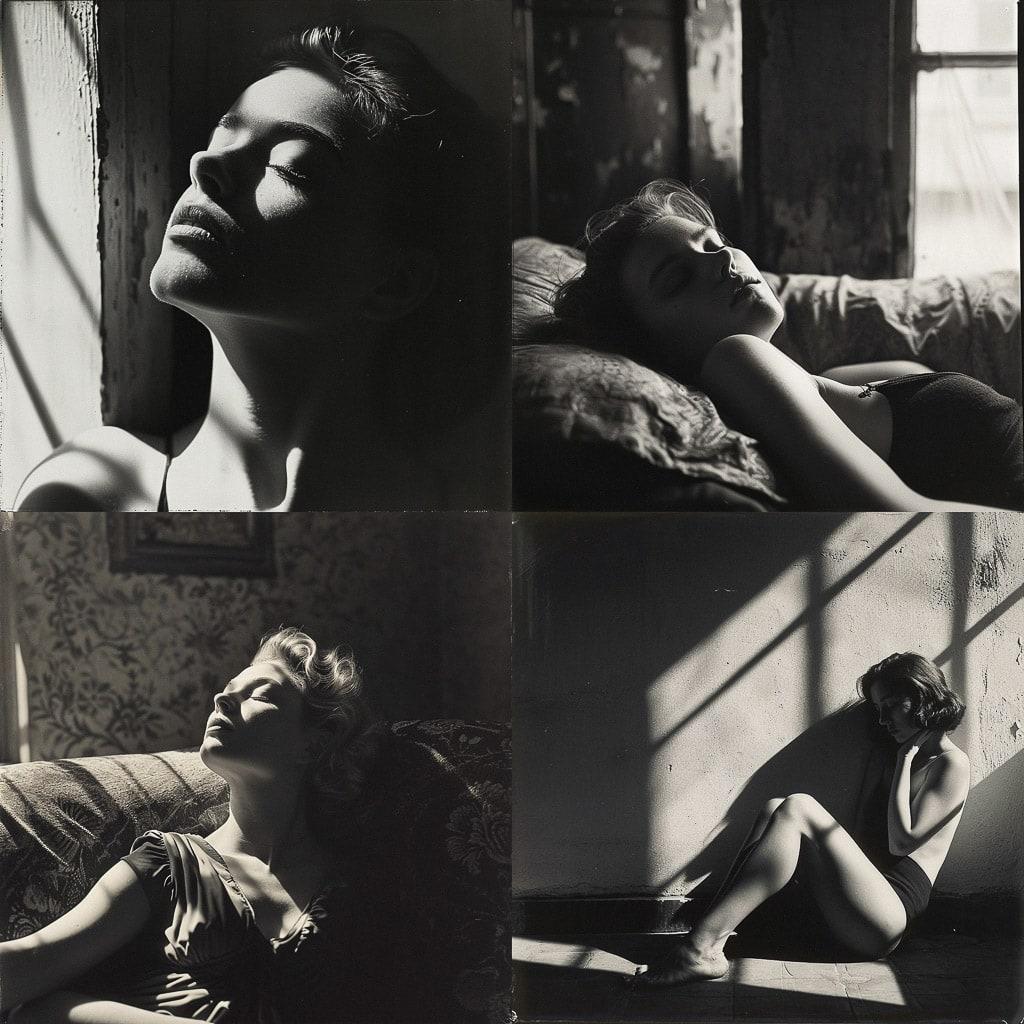 Lewis Morley style, Midjourney V6, render 1 of 4