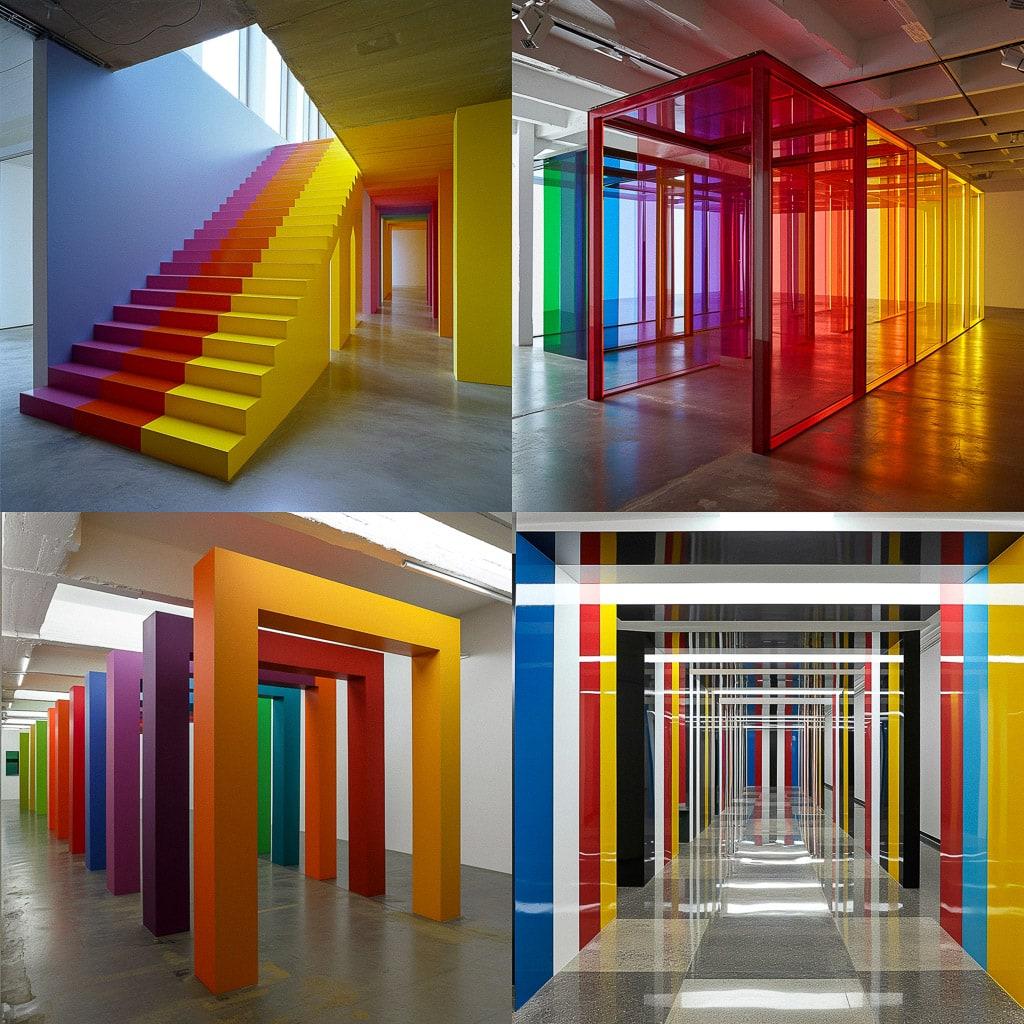 Liam Gillick style, Midjourney V6, render 1 of 4
