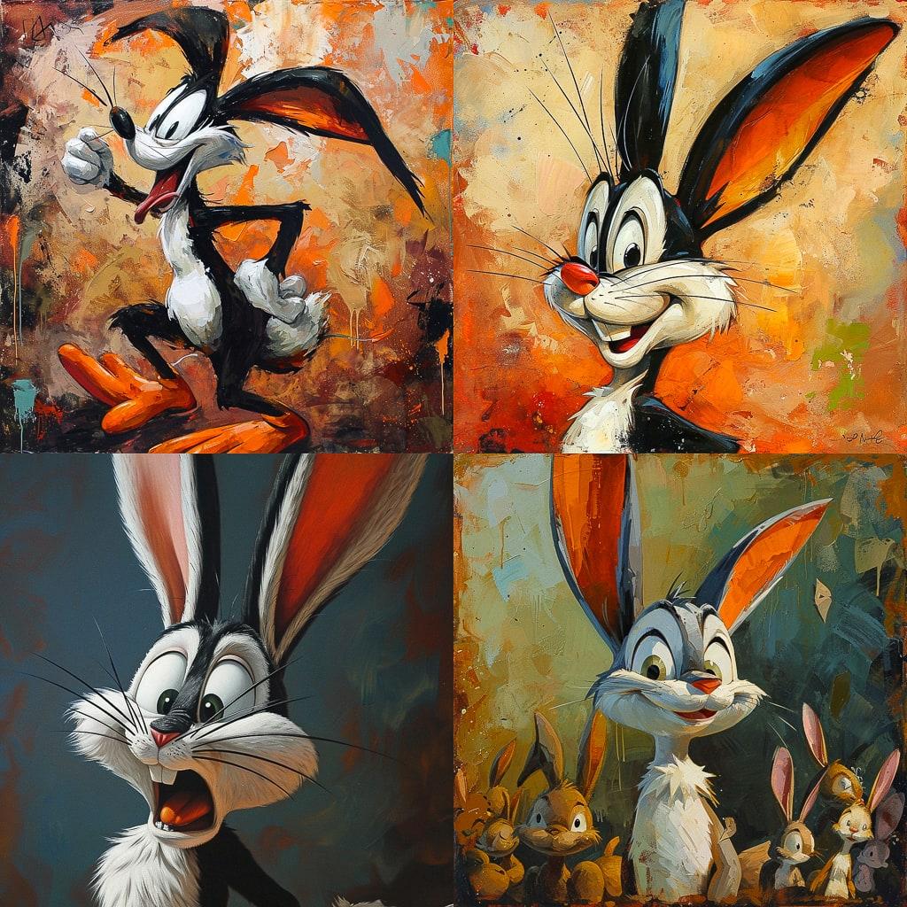 Looney Tunes style, Midjourney V6, render 1 of 4