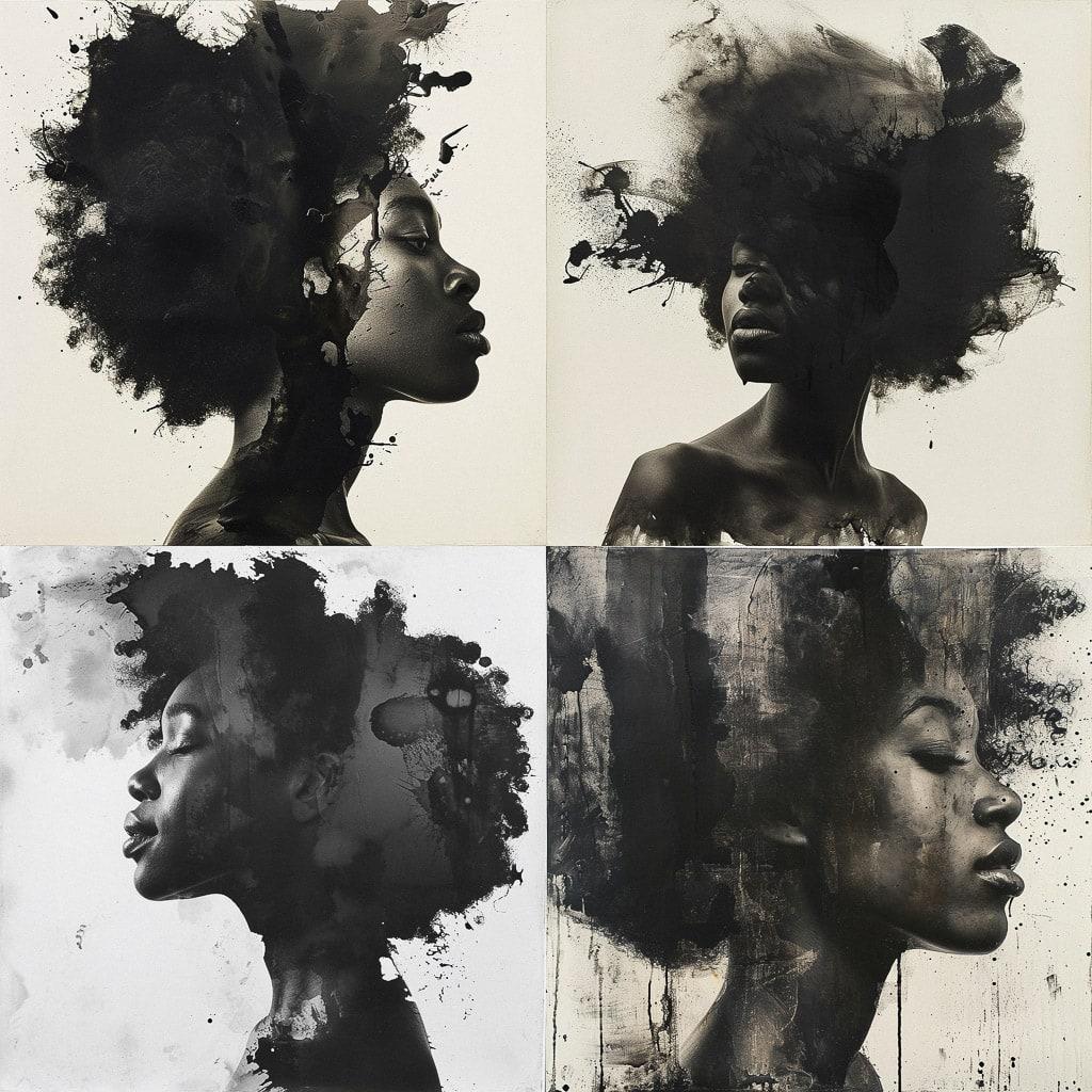 Lorna Simpson style, Midjourney V6, render 1 of 4