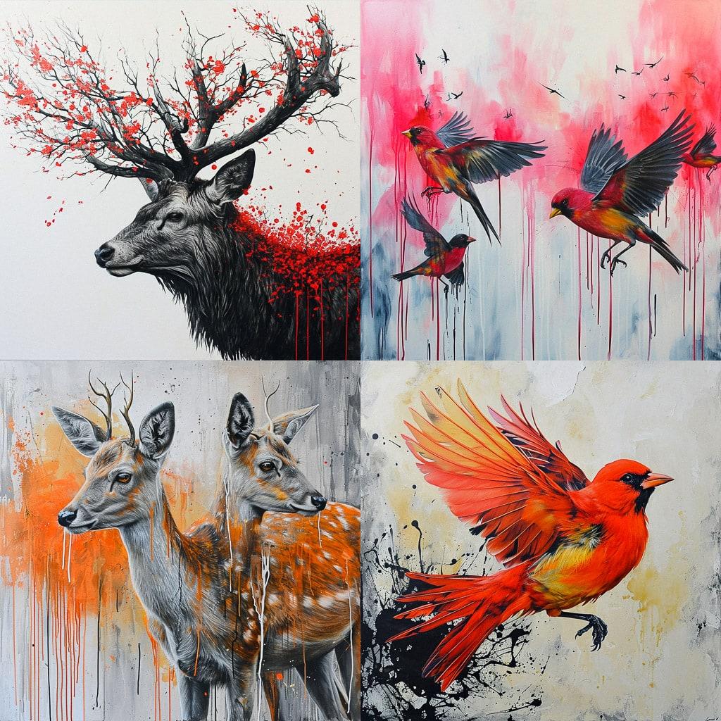 Louise McNaught style, Midjourney V6, render 1 of 4