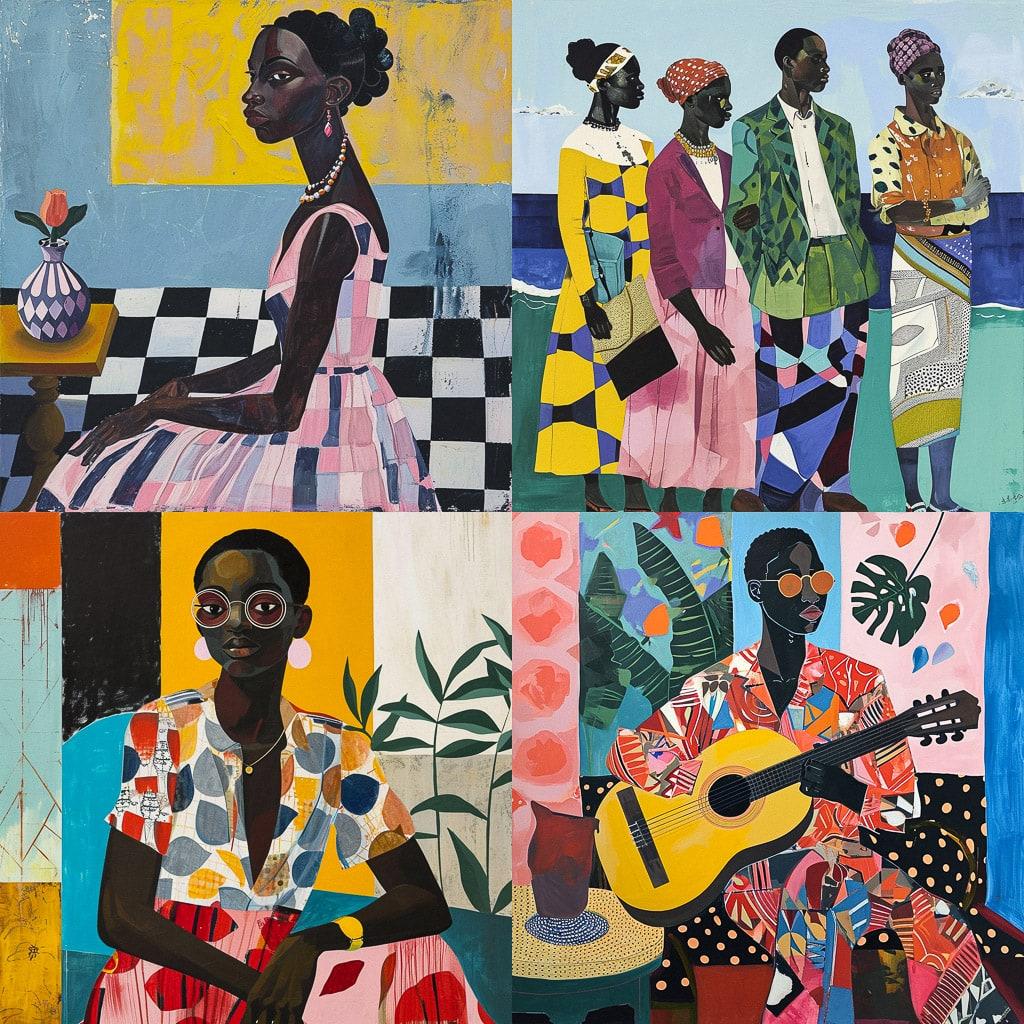 Lubaina Himid style, Midjourney V6, render 1 of 4