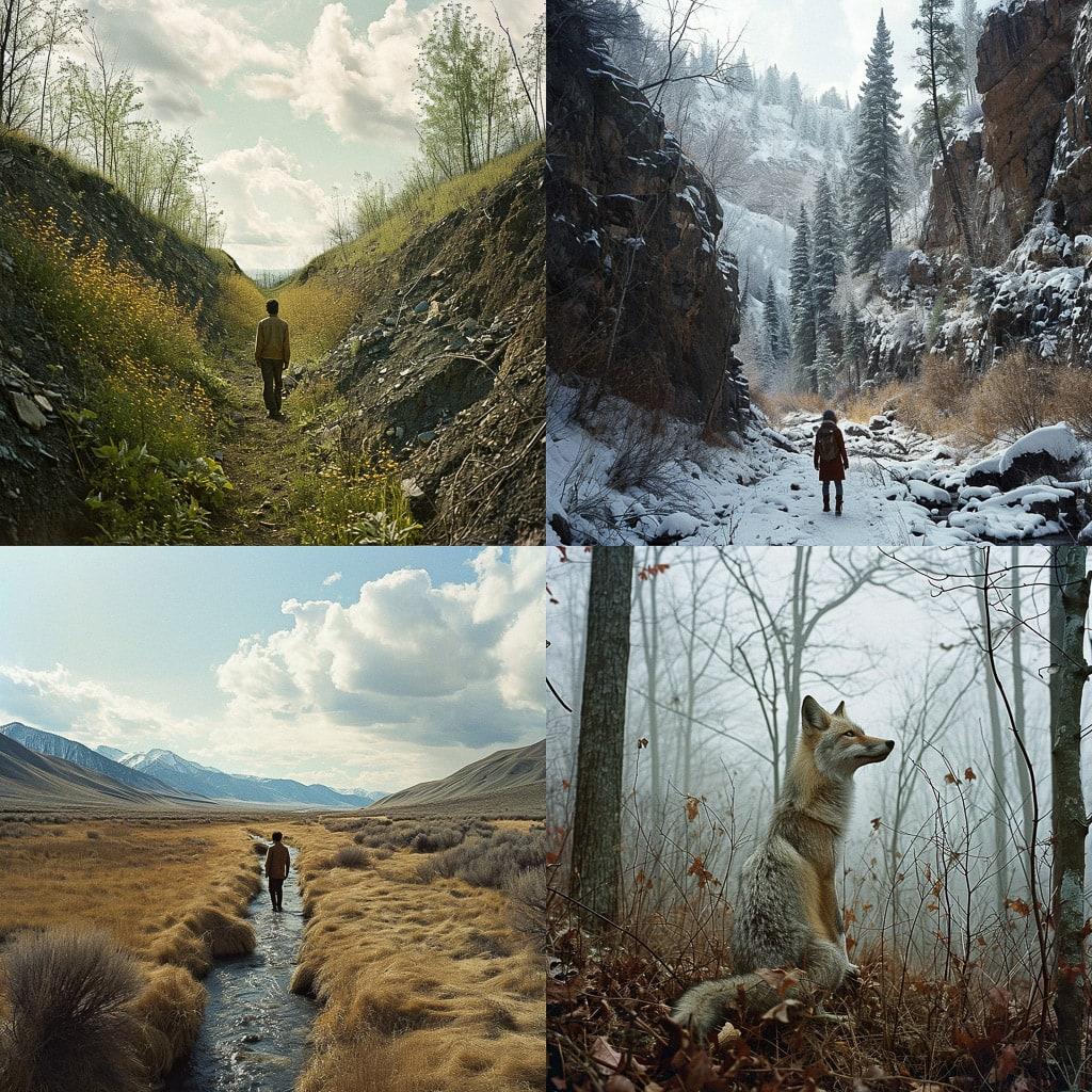 Lucas Foglia style, Midjourney V6, render 1 of 4
