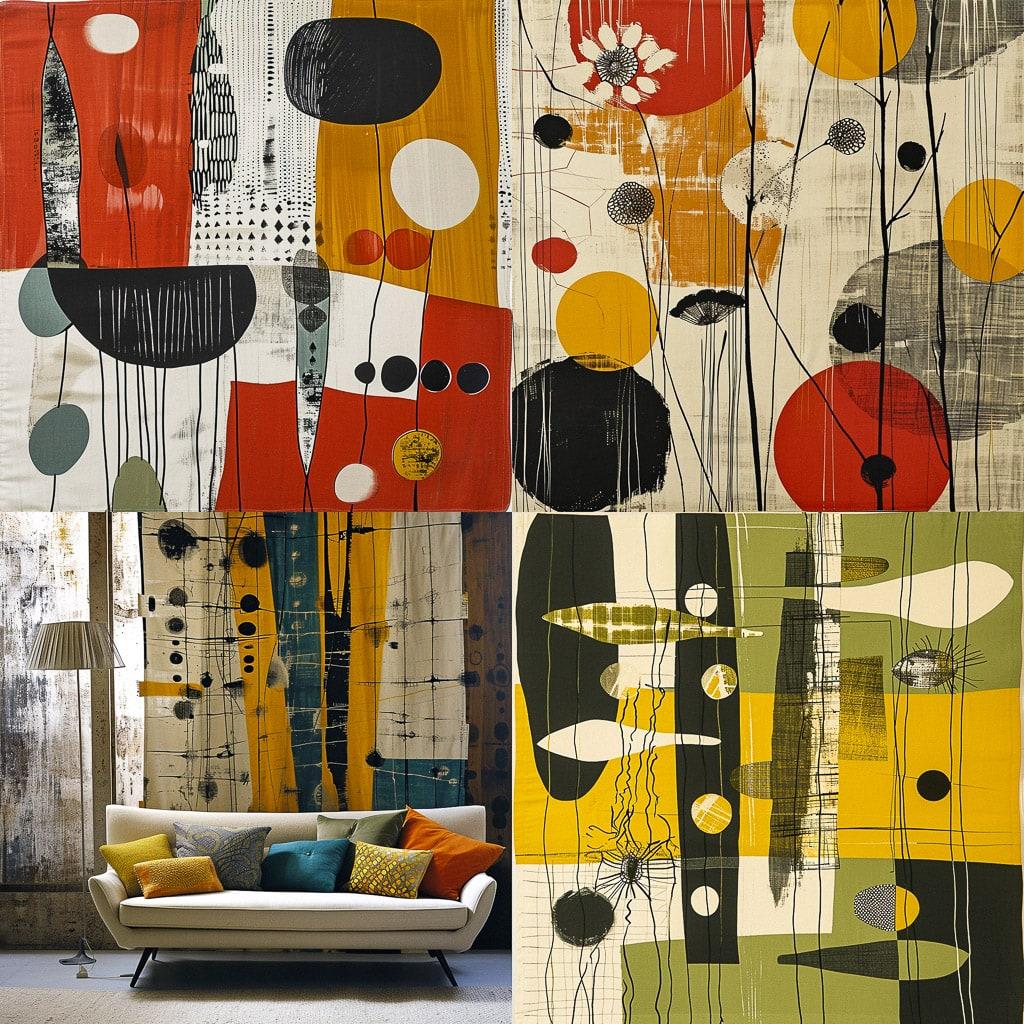 Lucienne Day style, Midjourney V6, render 1 of 4