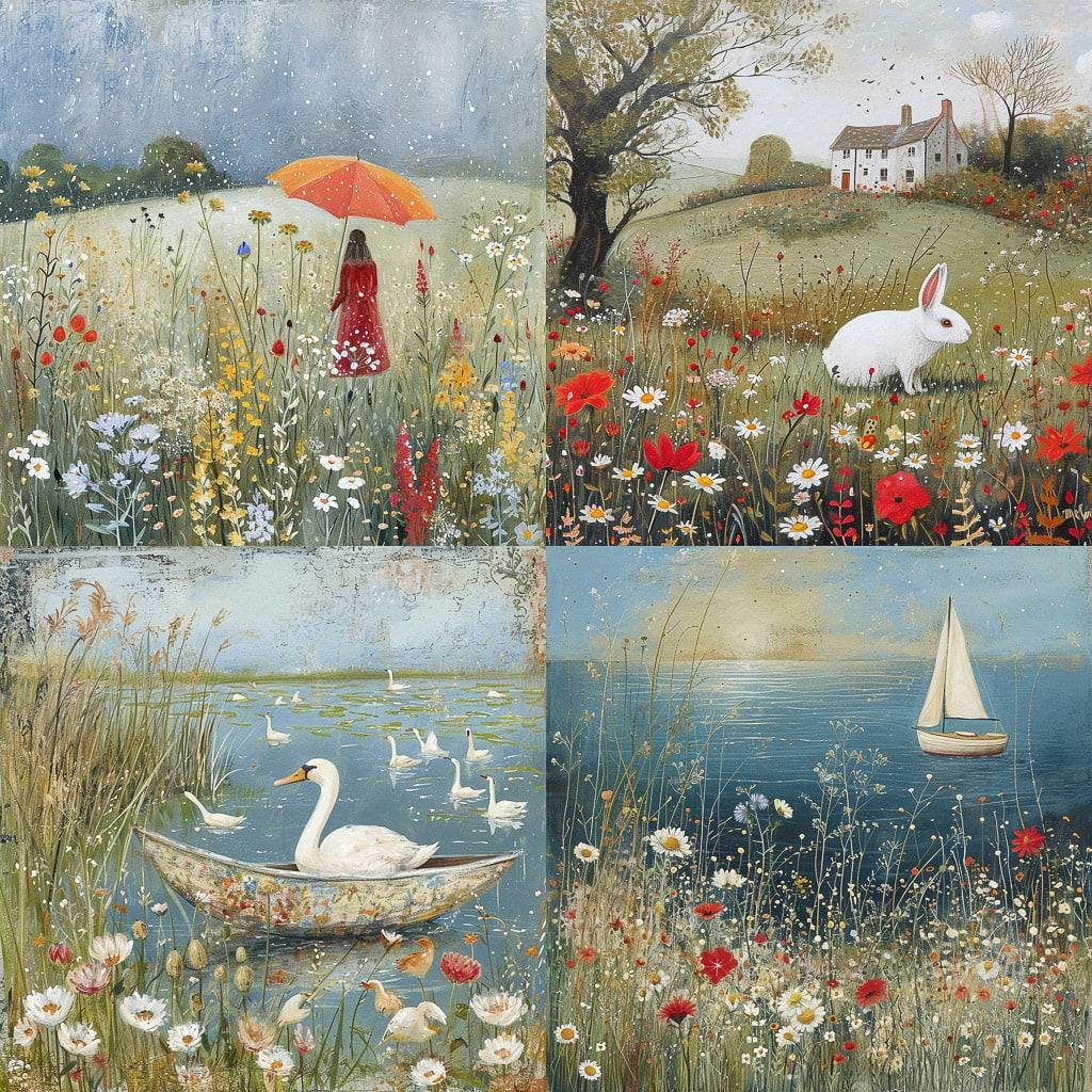 Lucy Grossmith style, Midjourney V6, render 1 of 4