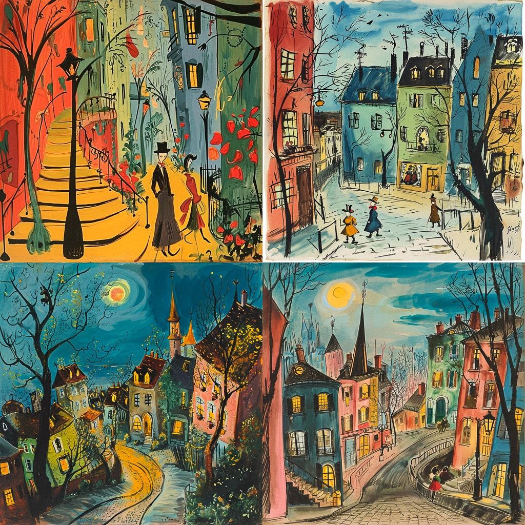 Ludwig Bemelmans style, Midjourney V6, render 1 of 4