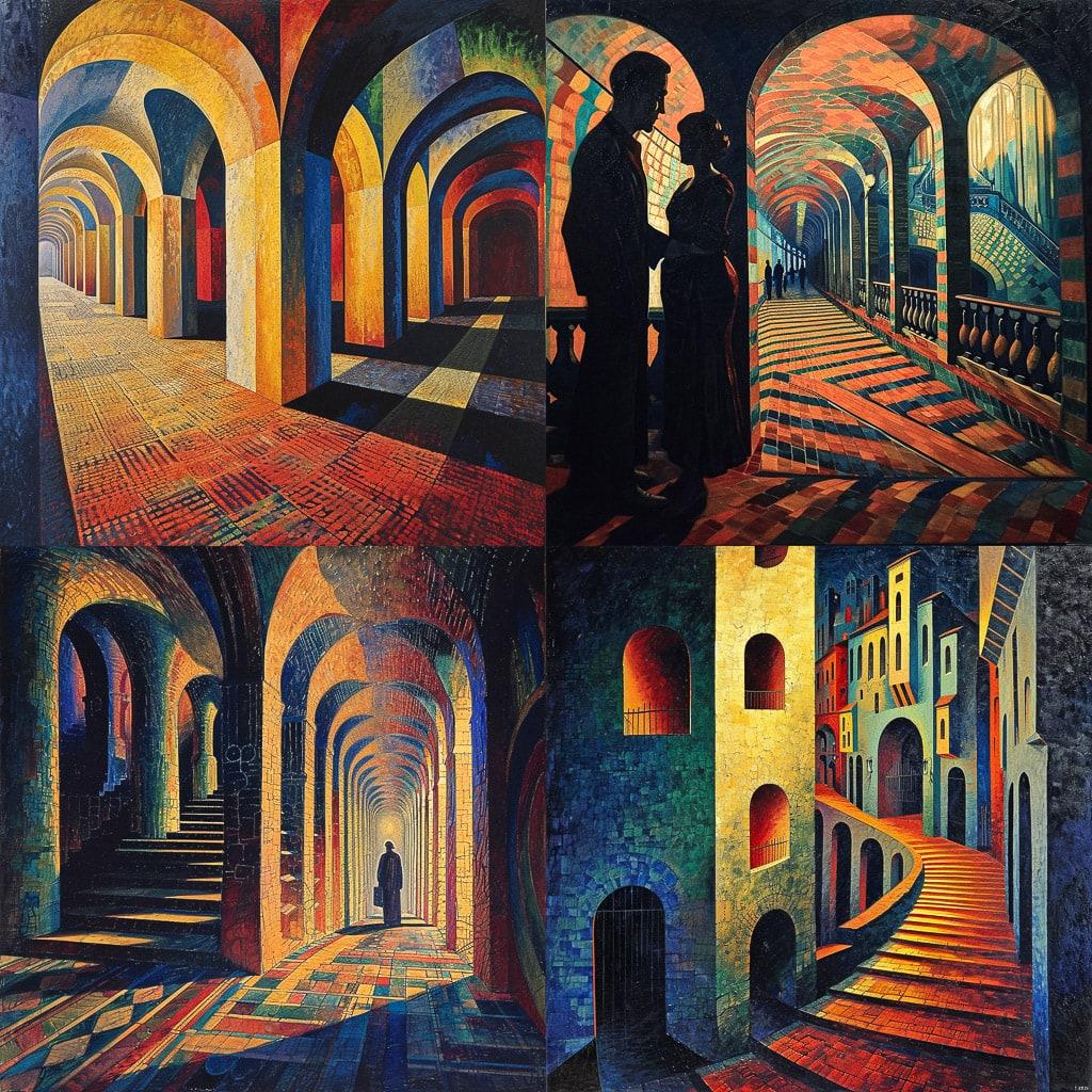 Luigi Russolo style, Midjourney V6, render 1 of 4