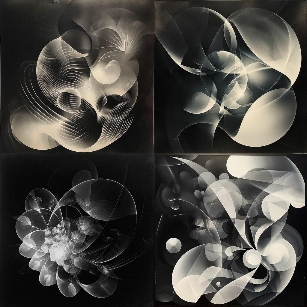 Luminogram style, Midjourney V6, render 1 of 4