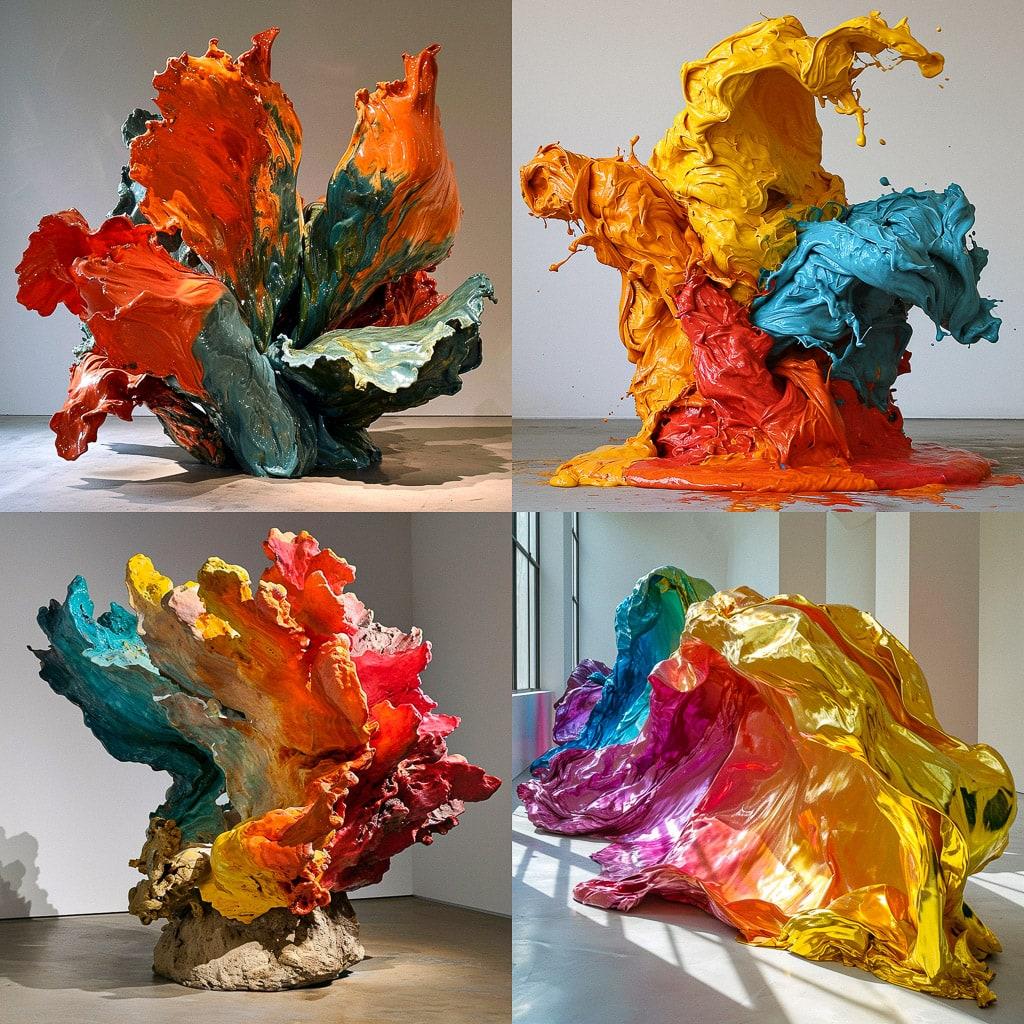 Lynda Benglis style, Midjourney V6, render 1 of 4