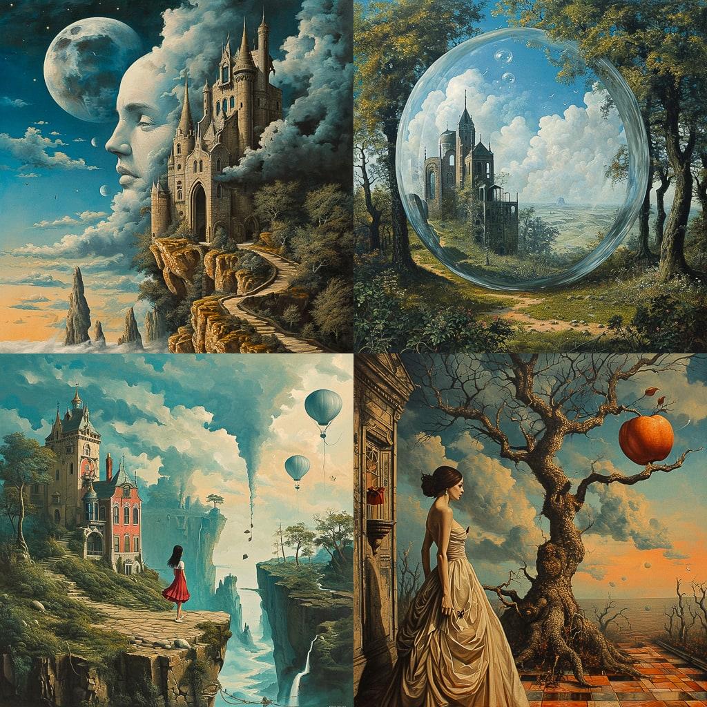 Magic realism style, Midjourney V6, render 1 of 4