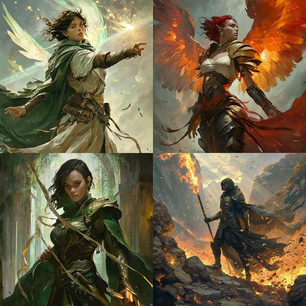 Magic: The Gathering style, Midjourney V6, render 1 of 4