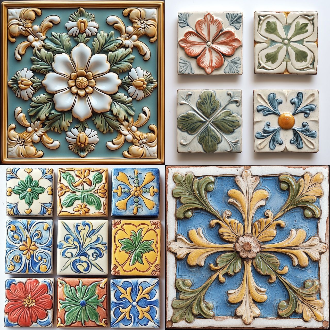 Majolica Tiles style, Midjourney V6, render 1 of 4
