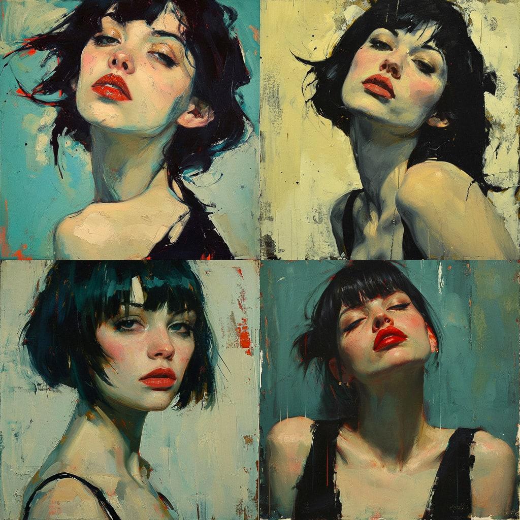 Malcolm Liepke style, Midjourney V6, render 1 of 4