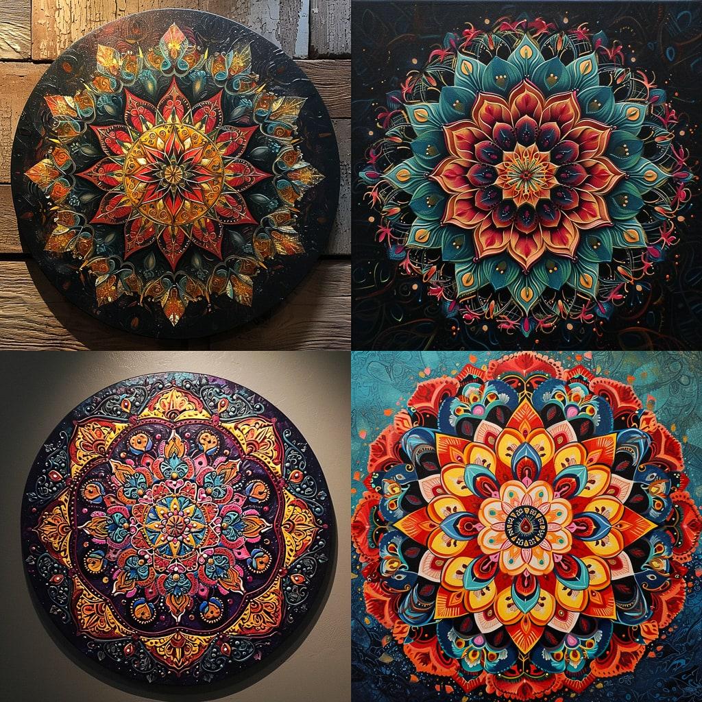 Mandala style, Midjourney V6, render 1 of 4