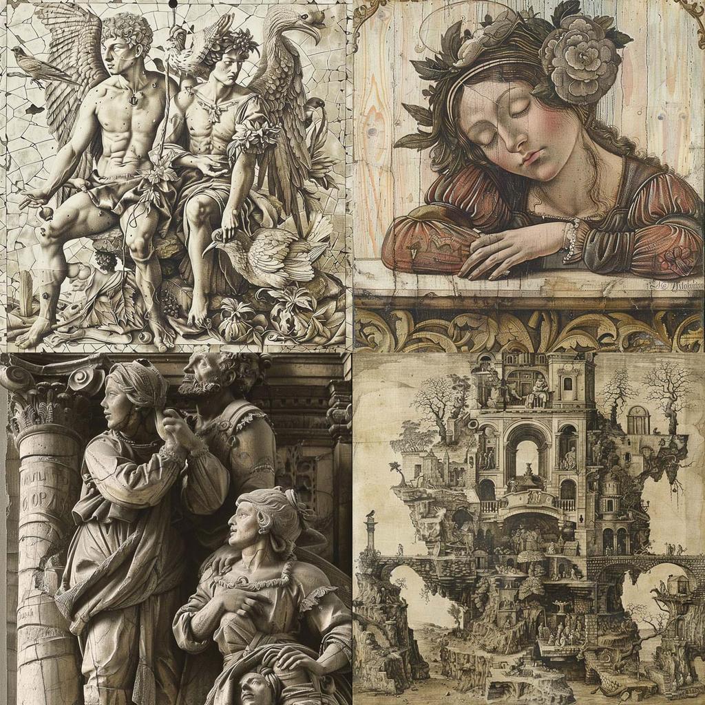 Marcantonio Raimondi style, Midjourney V6, render 1 of 4