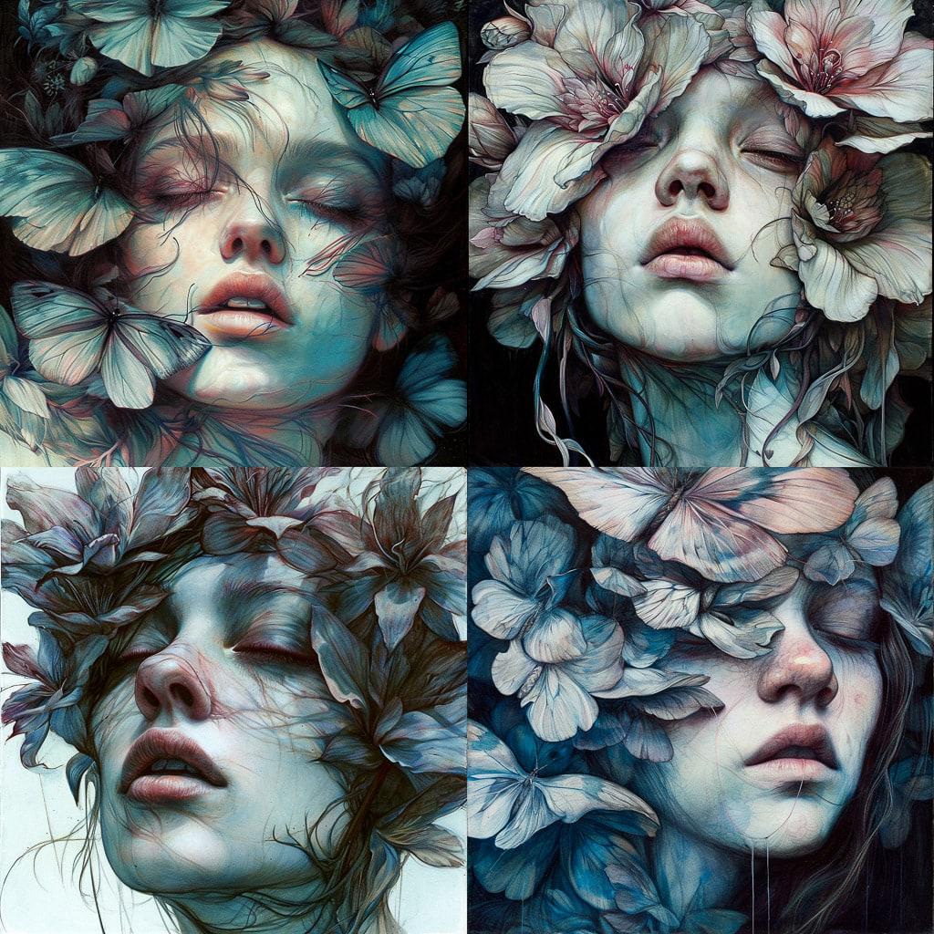 Marco Mazzoni style, Midjourney V6, render 1 of 4