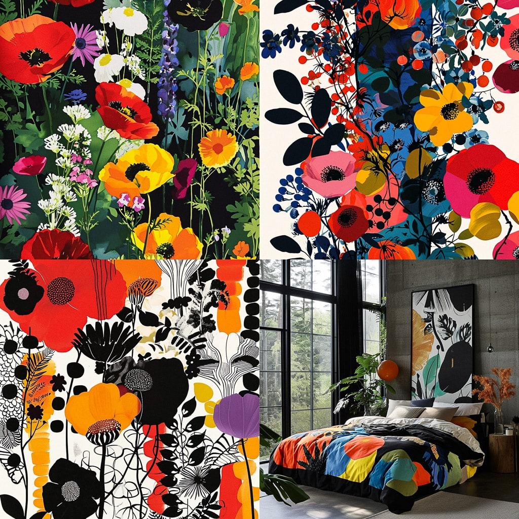 Marimekko style, Midjourney V6, render 1 of 4