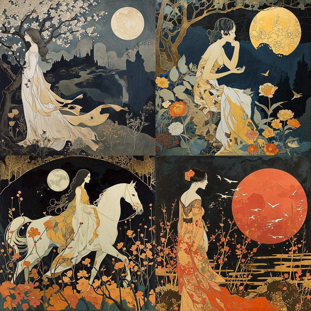 Marjorie Miller style, Midjourney V6, render 1 of 4