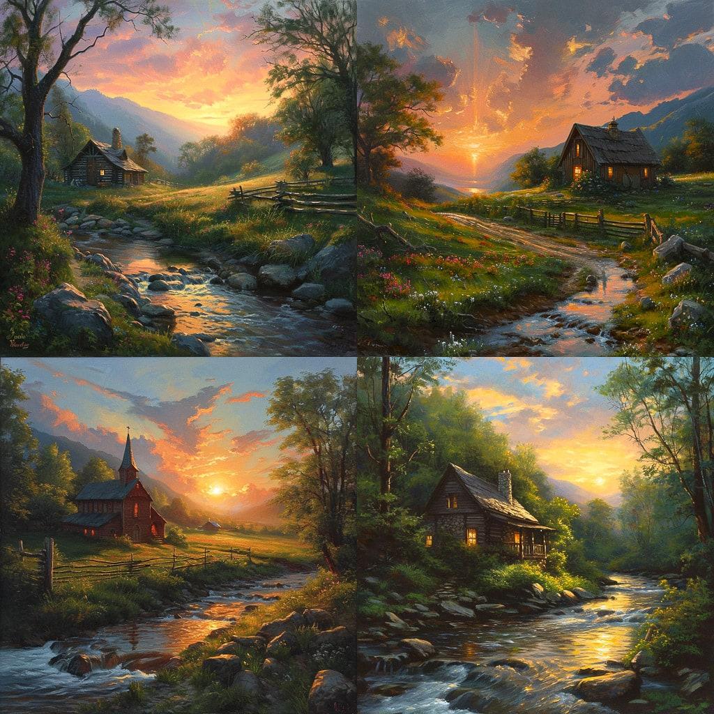 Mark Keathley style, Midjourney V6, render 1 of 4