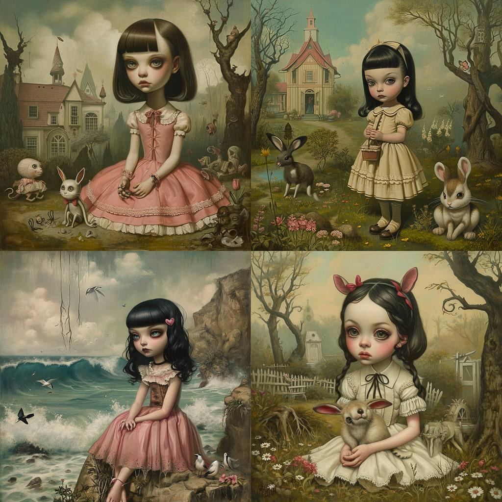Mark Ryden style, Midjourney V6, render 1 of 4