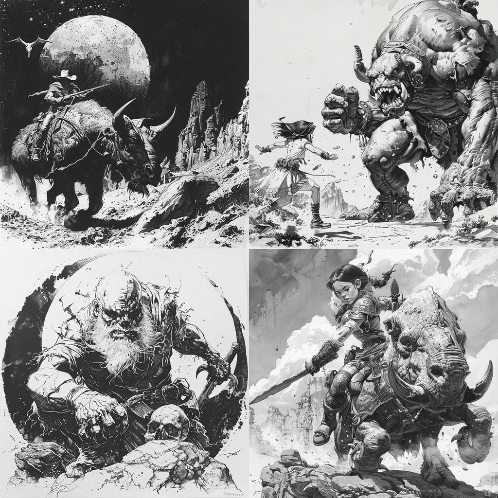 Mark Schultz style, Midjourney V6, render 1 of 4