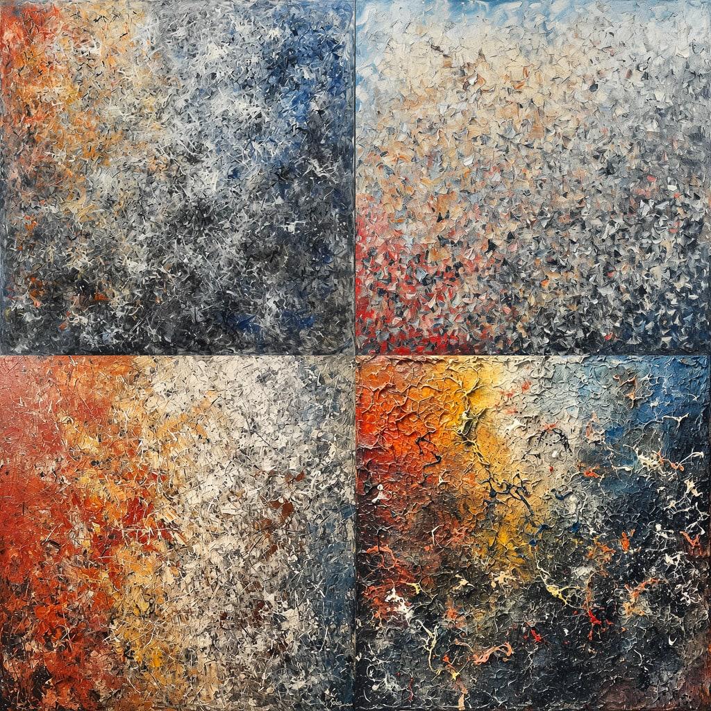 Mark Tobey style, Midjourney V6, render 1 of 4