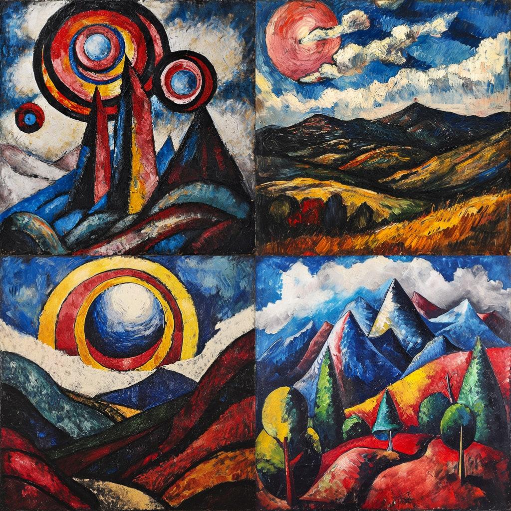 Marsden Hartley style, Midjourney V6, render 1 of 4