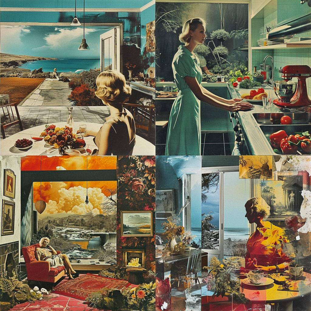 Martha Rosler style, Midjourney V6, render 1 of 4