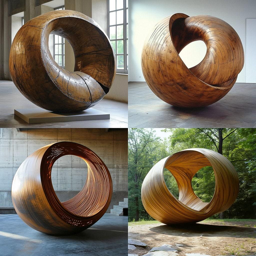 Martin Puryear style, Midjourney V6, render 1 of 4