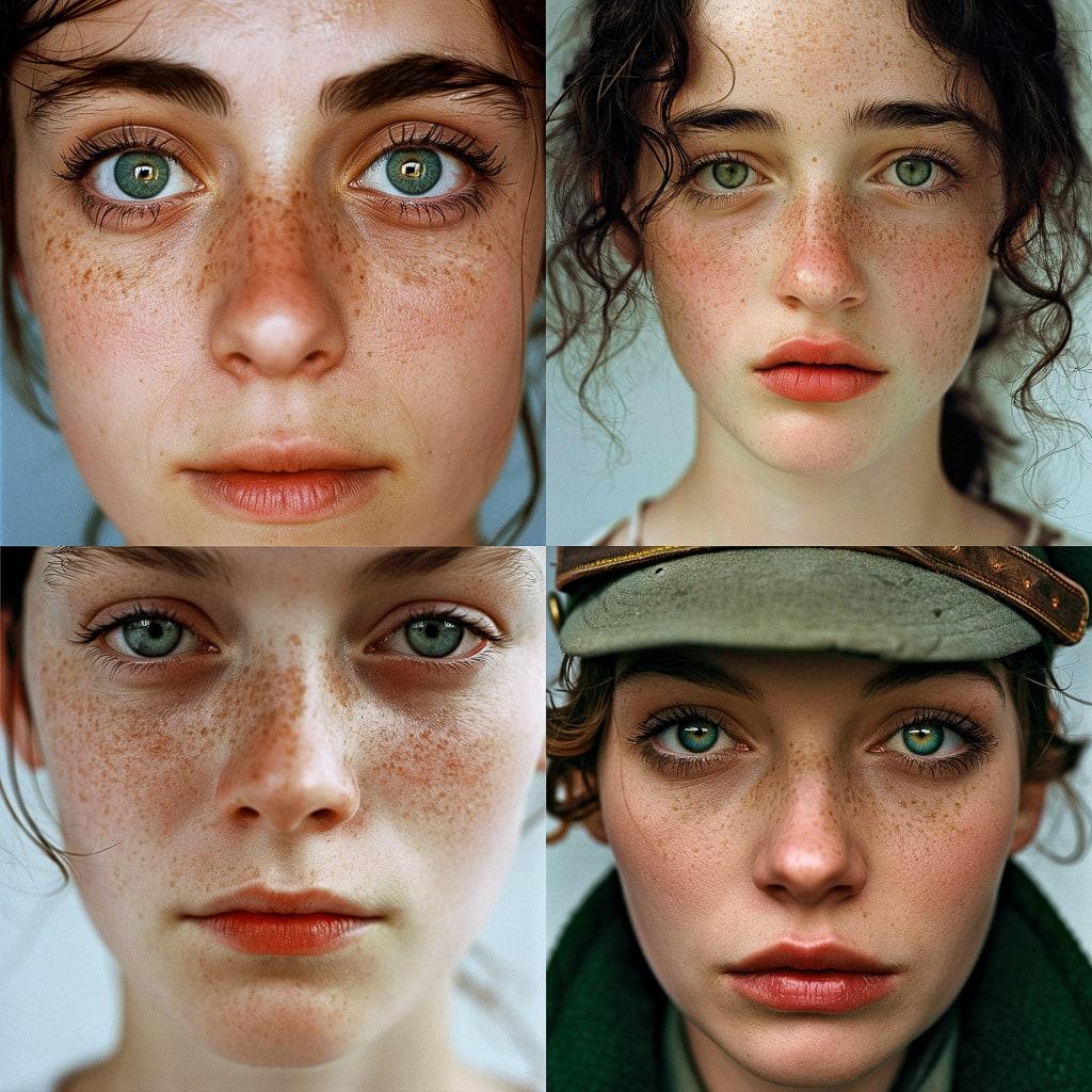 Martin Schoeller style, Midjourney V6, render 1 of 4