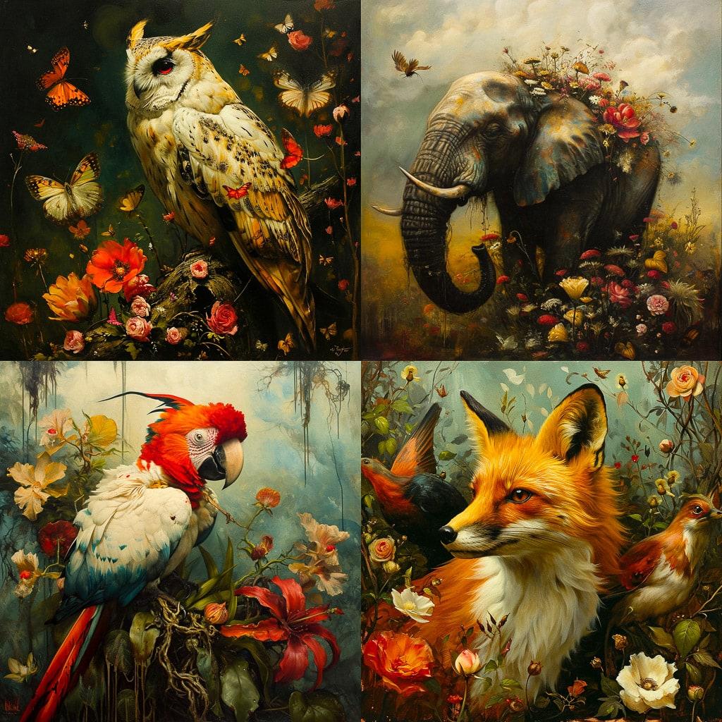 Martin Wittfooth style, Midjourney V6, render 1 of 4