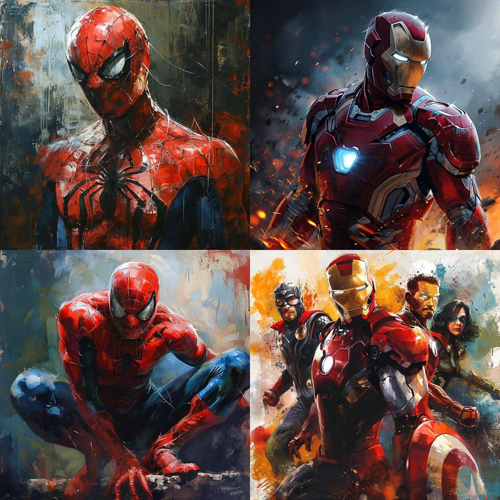 Marvel style, Midjourney V6, render 1 of 4