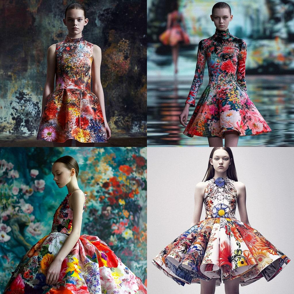 Mary Katrantzou style, Midjourney V6, render 1 of 4