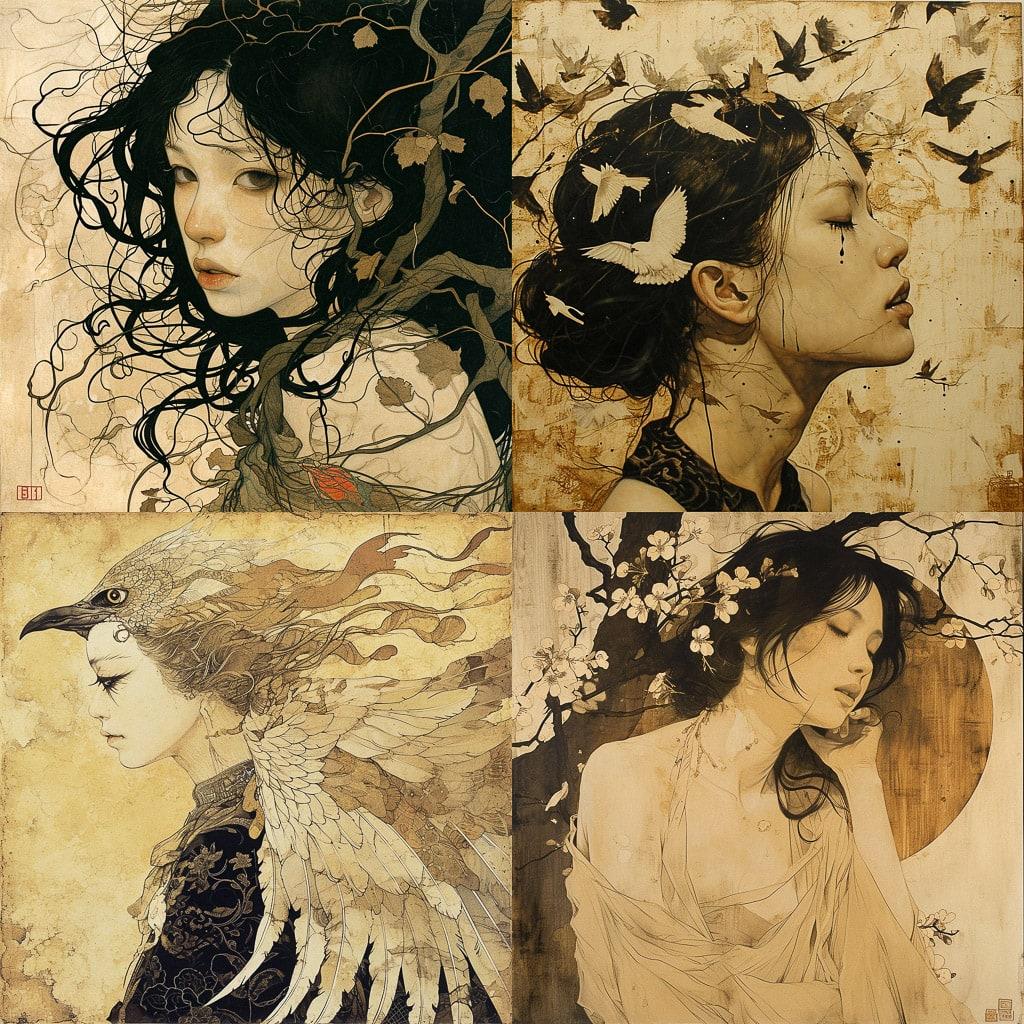 Masaaki Sasamoto style, Midjourney V6, render 1 of 4