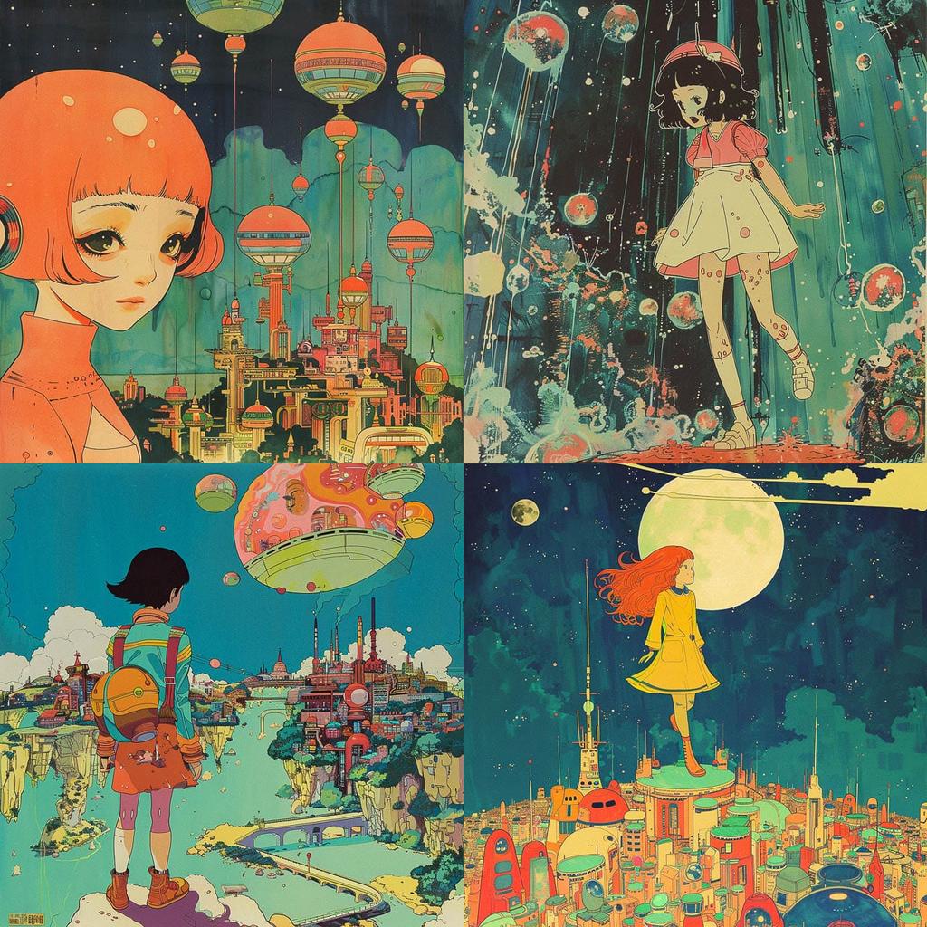Masaaki Yuasa style, Midjourney V6, render 1 of 4