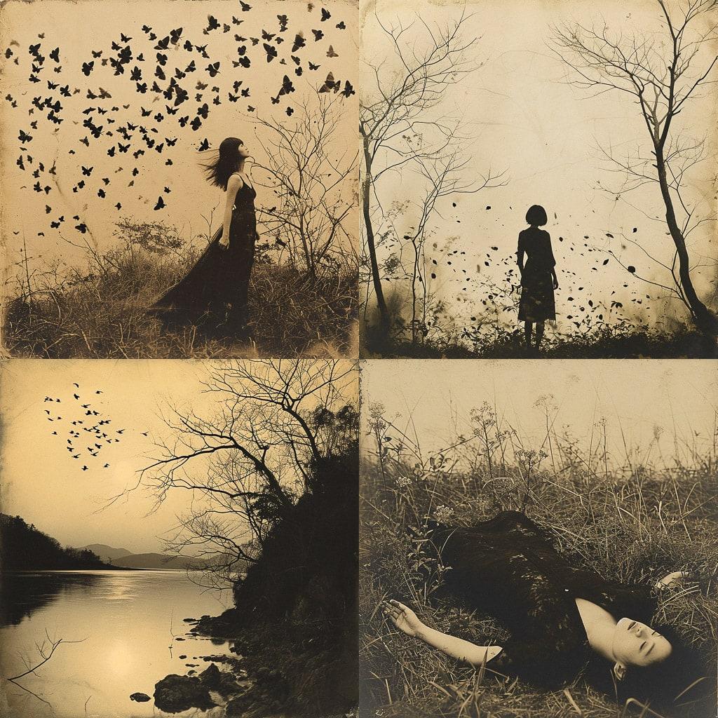 Masao Yamamoto style, Midjourney V6, render 1 of 4