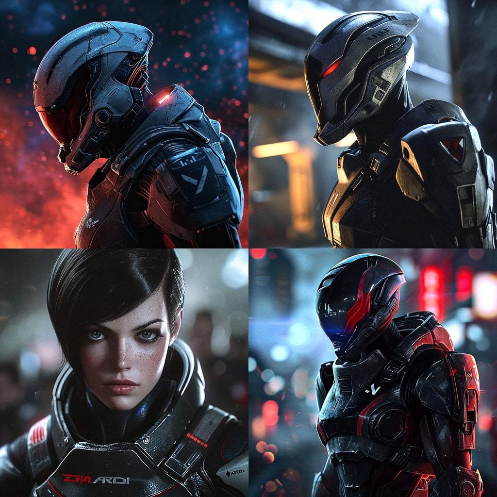 Mass Effect style, Midjourney V6, render 1 of 4