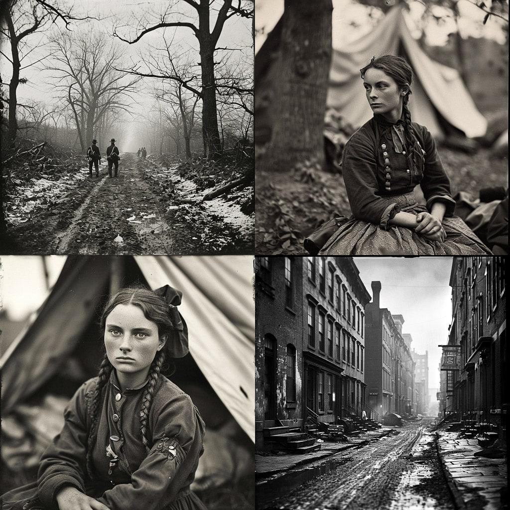 Mathew Brady style, Midjourney V6, render 1 of 4