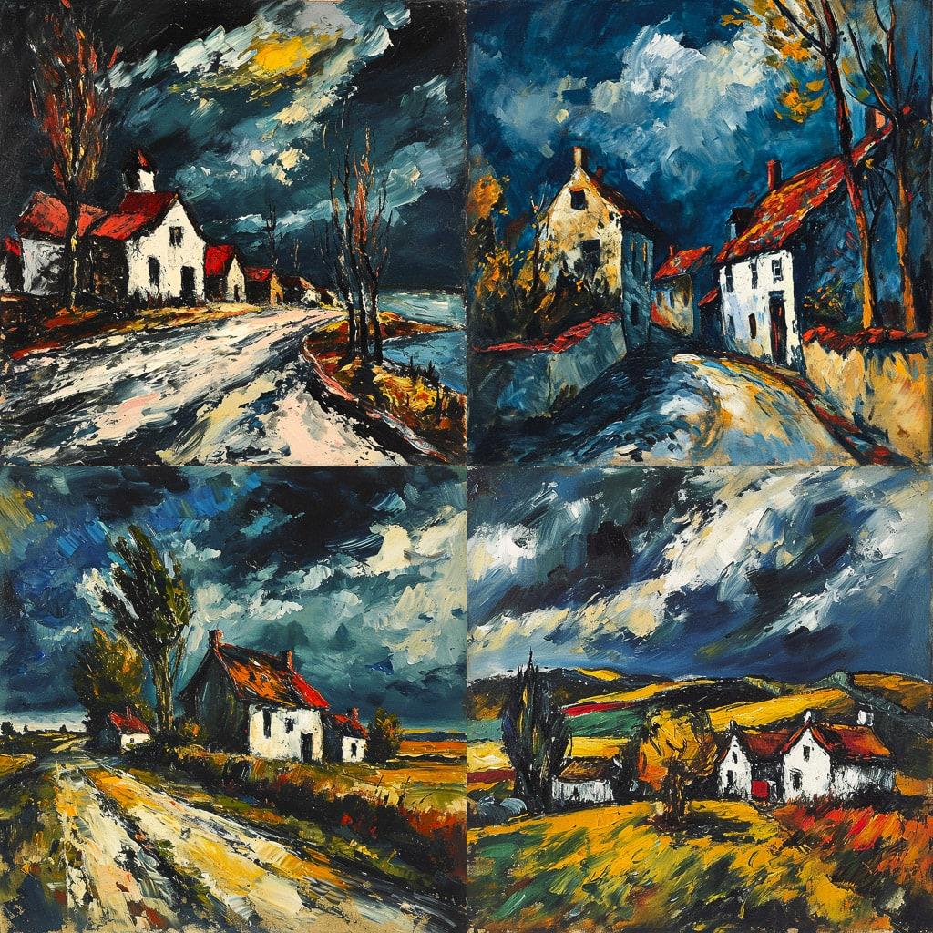 Maurice de Vlaminck style, Midjourney V6, render 1 of 4