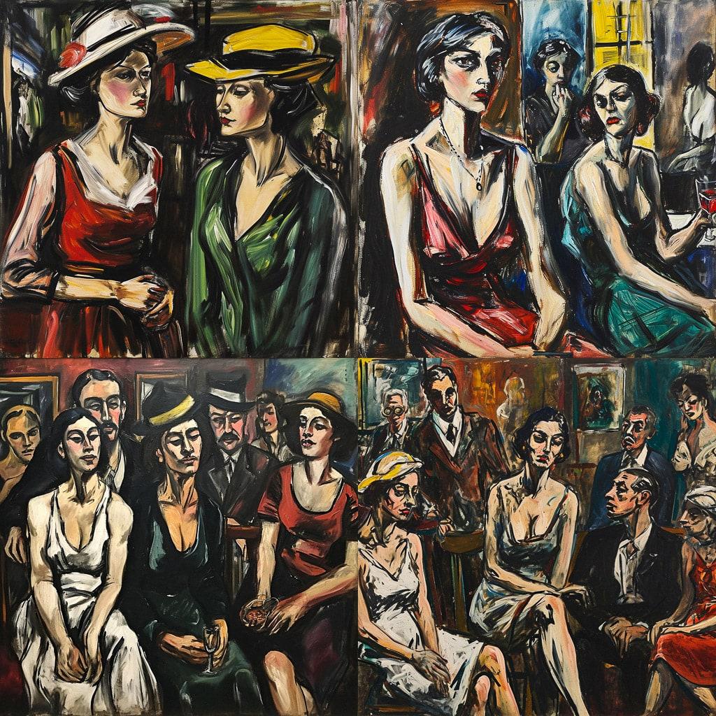 Max Beckmann style, Midjourney V6, render 1 of 4