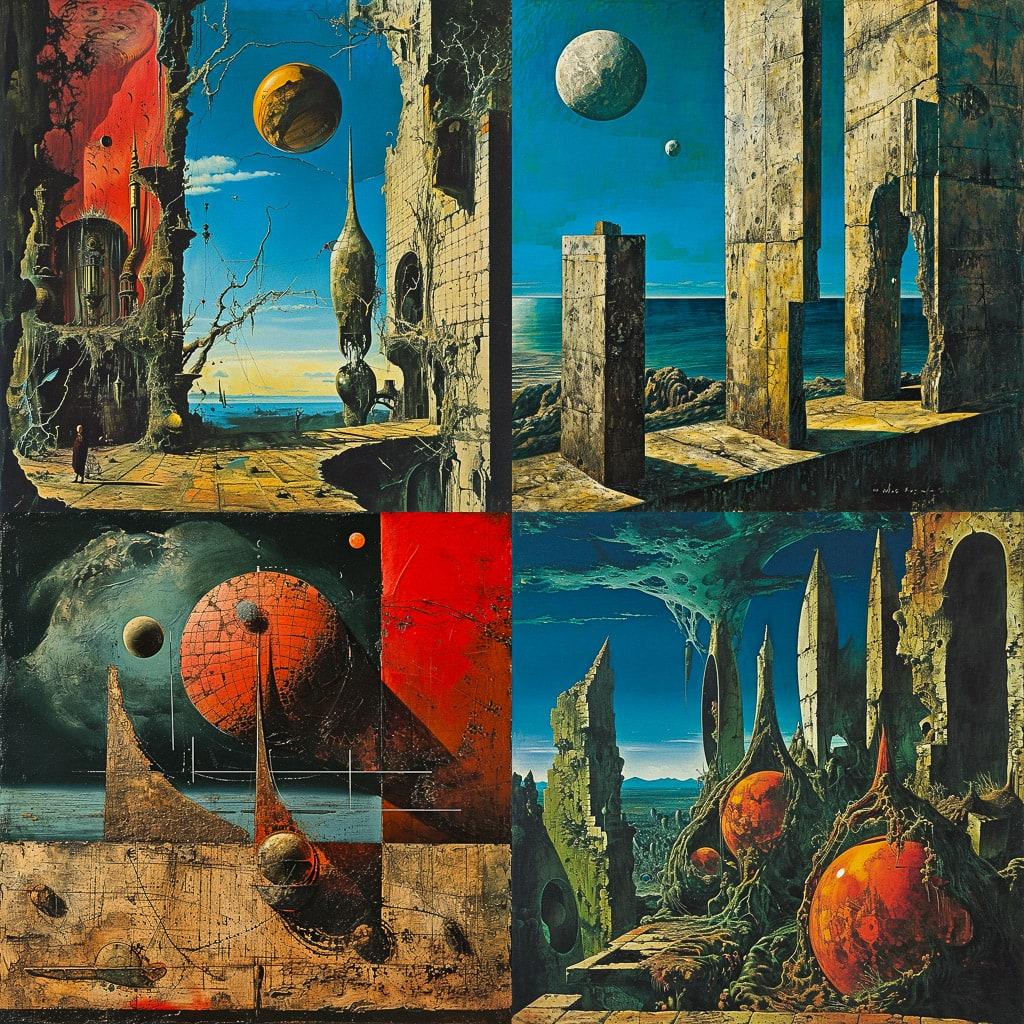 Max Ernst style, Midjourney V6, render 1 of 4