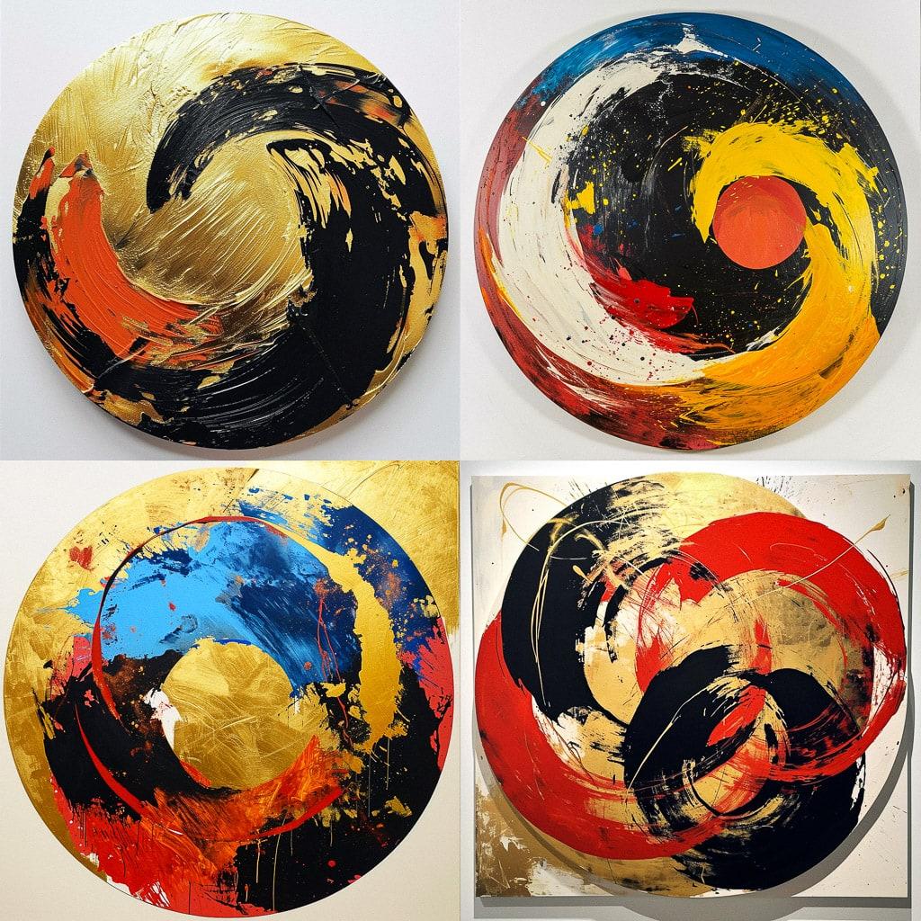 Max Gimblett style, Midjourney V6, render 1 of 4