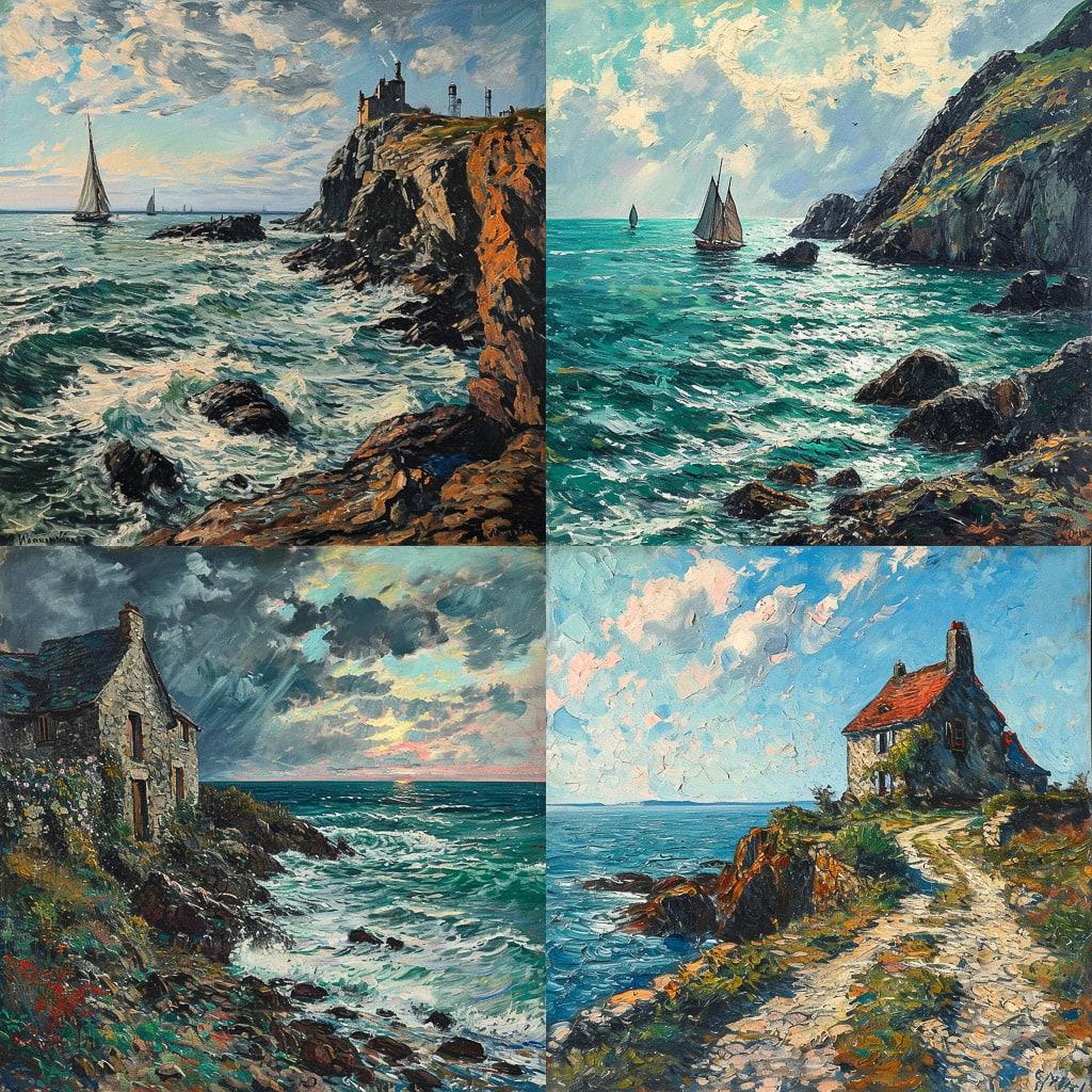 Maxime Maufra style, Midjourney V6, render 1 of 4