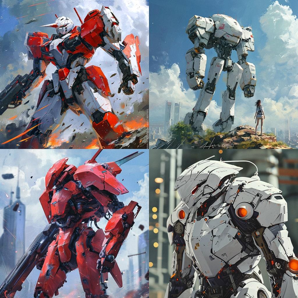 Mecha anime style style, Midjourney V6, render 1 of 4