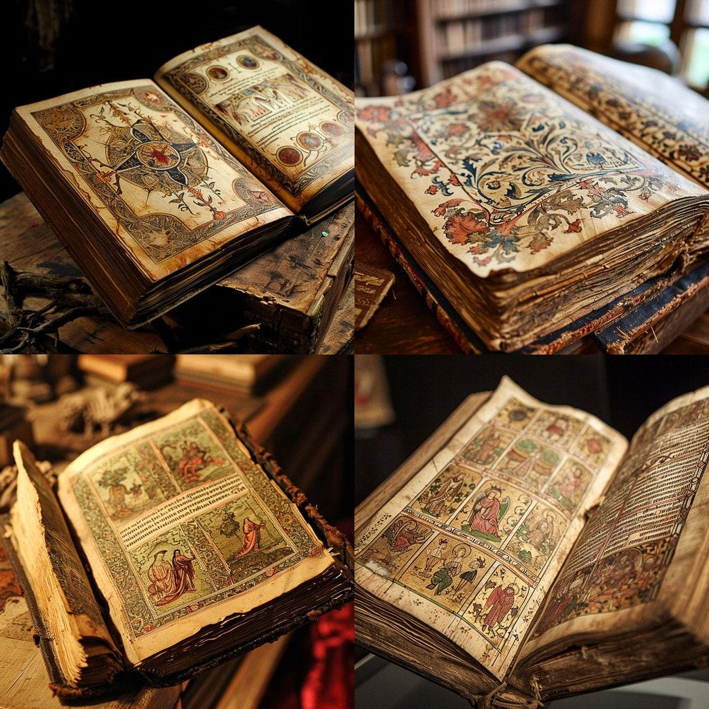 Medieval Codex style, Midjourney V6, render 1 of 4