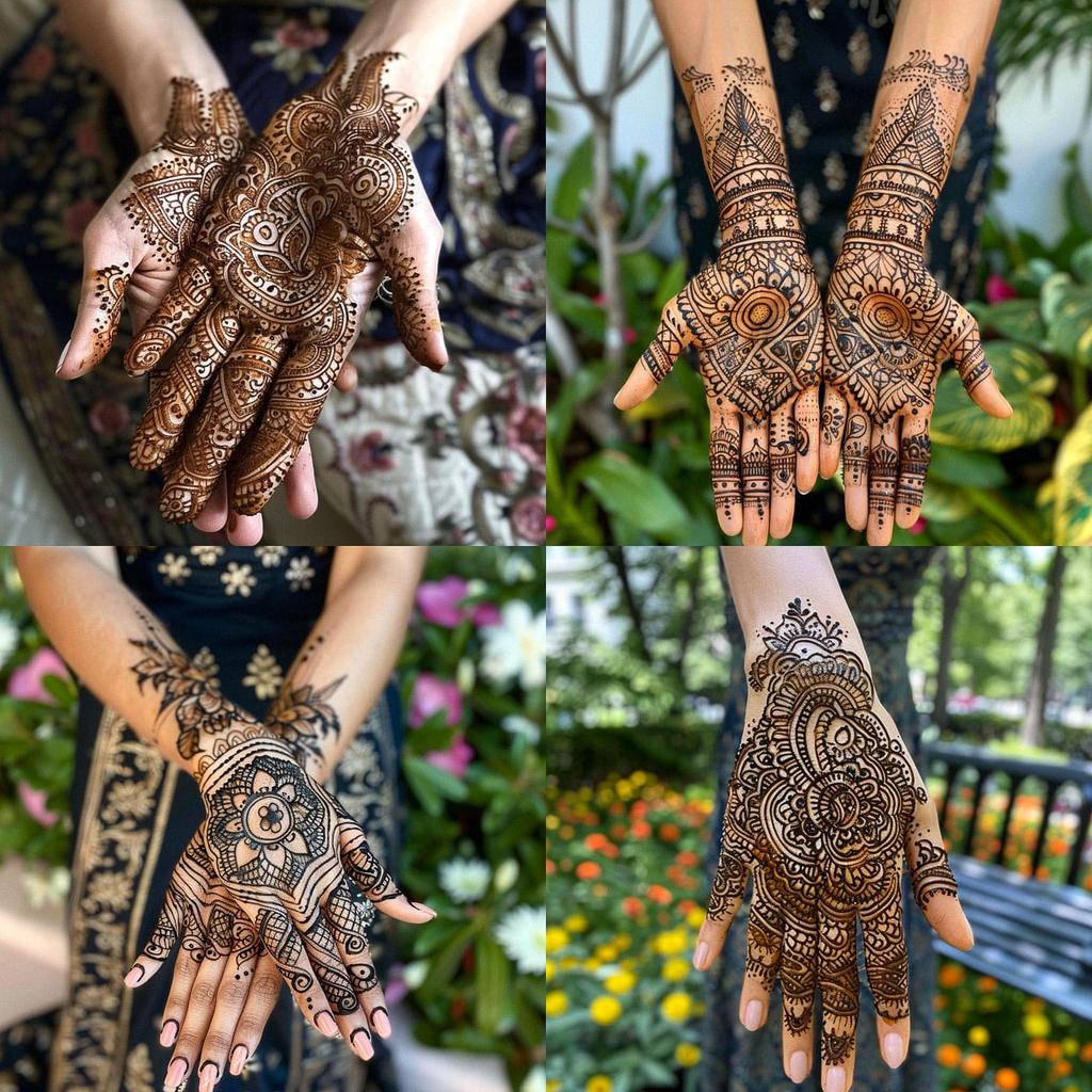 Mehndi style, Midjourney V6, render 1 of 4