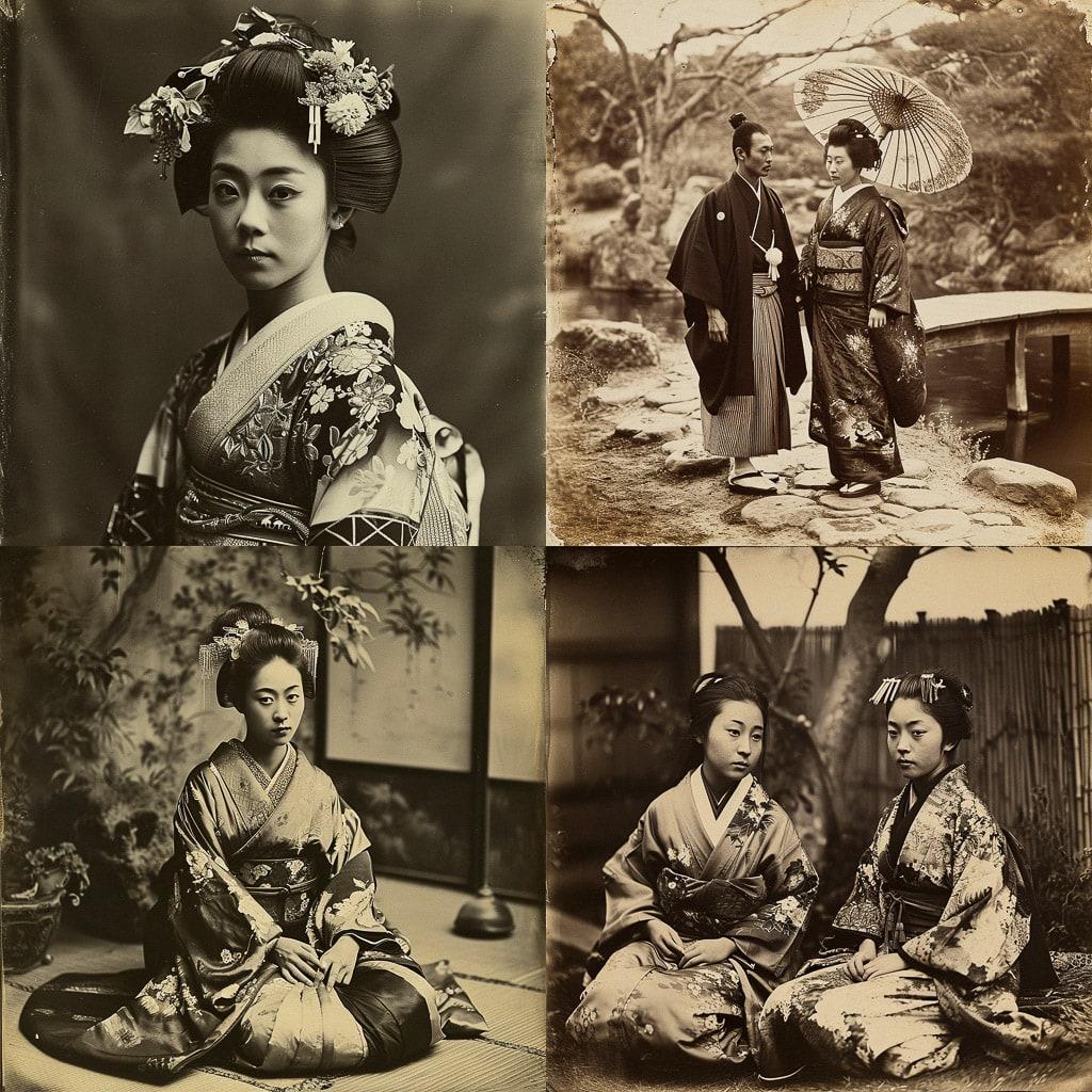 Meiji Period photography style, Midjourney V6, render 1 of 4