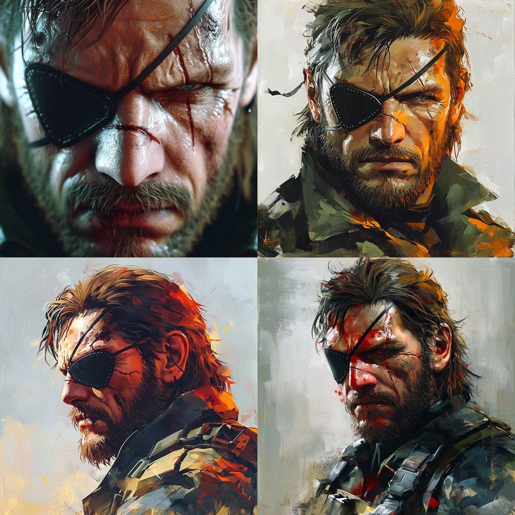 Metal Gear Solid style, Midjourney V6, render 1 of 4