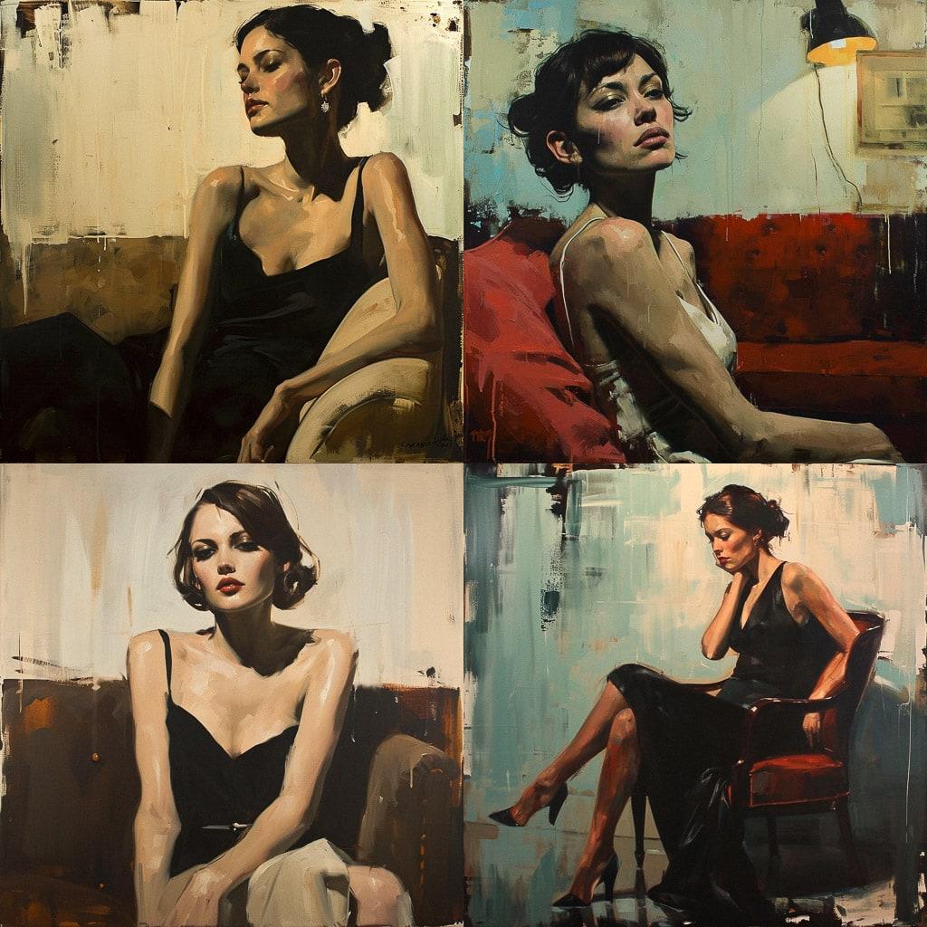 Michael Carson style, Midjourney V6, render 1 of 4