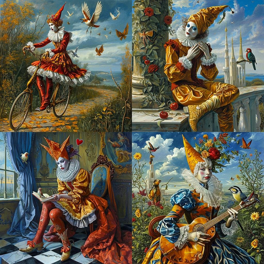 Michael Cheval style, Midjourney V6, render 1 of 4